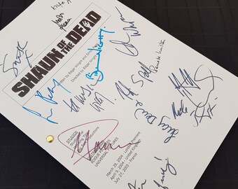 Shaun of the Dead Film Movie Script with Signatures / Autographs Reprint Unique Gift