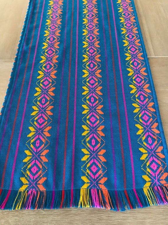 Items similar to Mexican table runner, custom placemats, woven napkins
