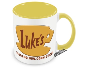Luke's Diner Mug FREE Matching Coaster - Inspired by Gilmore Girls Fan Stars Hollow Connecticut Funny Mug best friend gift stocking stuffer