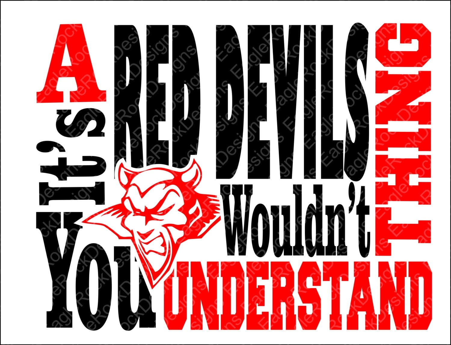 Download It's A Red Devils Thing SVG DXF EPS Cut File for Cameo