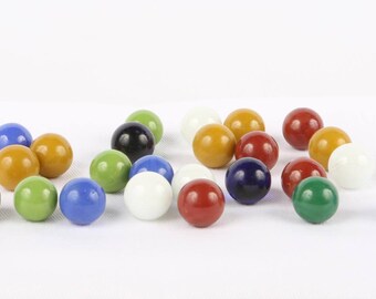 Vintage Mid century or Older (24) Solid Unusual Colored Marbles, Excellent VTG Cond.