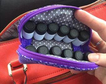 Essential Oil Case, Essential Oil Bag, Oil Travel Bag, Oil organizer, Oil Kit, Oil carrying case, MICRO for 5/8 drams Custom Order