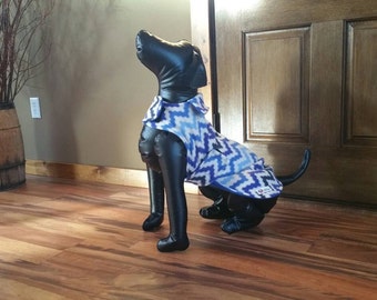 IN STOCK -Medium Snowflake Zig Zag- Hand made dog jacket