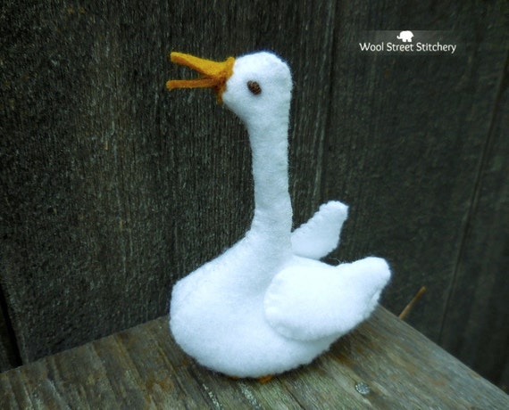 white goose stuffed animal