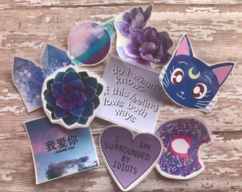 green aesthetic tumblr sticker set 9 stickers by elenaceci7