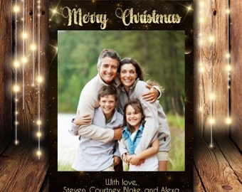 Gold Glitter Christmas Cards