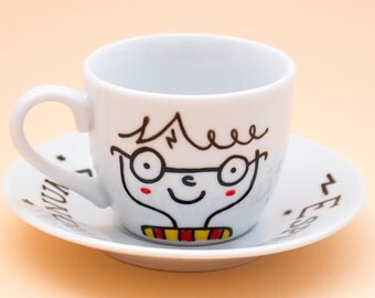 Harry Potter, Espresso Patronum, Italian espresso cup + saucer