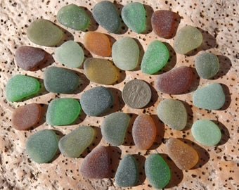 30 rich colourful Spanish sea glass pieces from the beaches of Andalucia (CE1129)