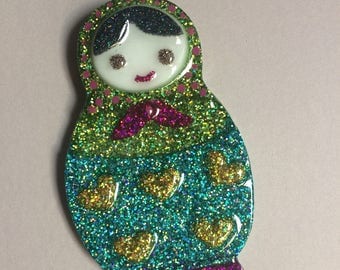 Russian Nesting Doll Brooch