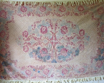 Vintage velvet, Velvet Bedspread, Vintage tapestry, Tapestry bedspread, bohemian boho, plush fabric, cottage decor,