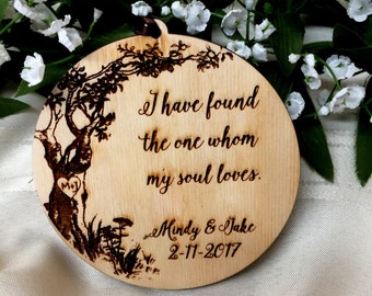 Wedding Gift, Personalized Gift, Ornament, Gift Tag, Valentine Gift, Valentines Day, Wedding Decor, Newlywed Gift, I Have Found the One