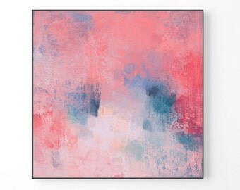Extra Large Abstract Painting, modern large wall art, pink print, print from original painting, pastel abstract art, pastel pink art