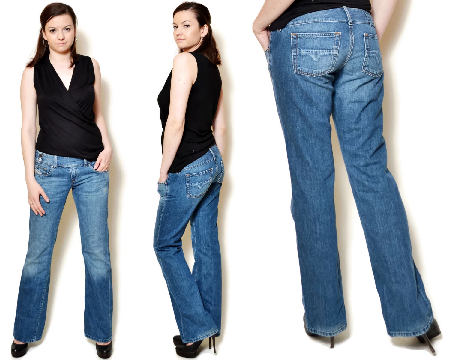 low rise jeans women diesel jeans Women denim pants vintage
