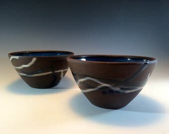 Ceramic rice bowl, cereal bowl, chocolate ceramic bowl, serving bowl, rustic bowl, pottery bowl, noodles bowl, ceramic bowl handmade pottery