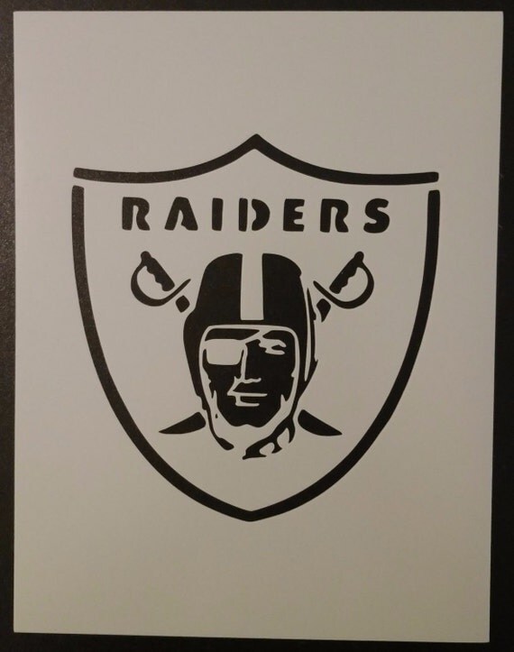 Oakland Raiders Football Custom Stencil FAST FREE SHIPPING