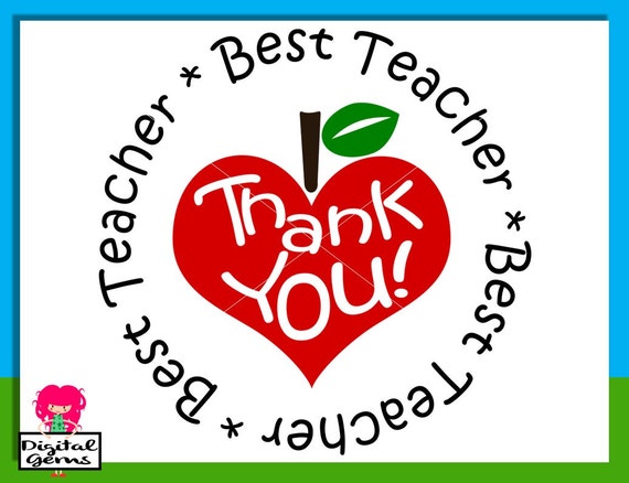 Best Teacher Thank You Teacher SVG / DXF Cutting by DigitalGems