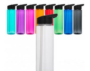 1 Tritan Sport Water Bottle 24 ounces 9 colors to choose Built-In Flip Down Straw Summit Tritan Sports Bottles Blank