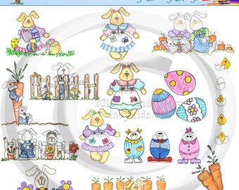 Easter (2) Clipart Set 300 DPI, PNG Images