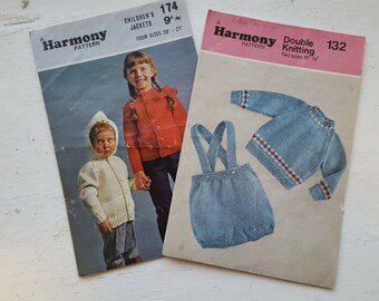 REDUCED IN PRICE -Vintage Knitting Pattern / Harmony / 132 / 174