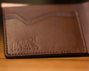 The "Simple Man" - Mens Leather Bill Fold, Leather Wallet, Mens Wallet