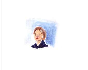 Tiny Hillary Clinton Print
