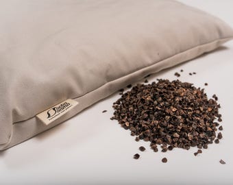 sobasama_organic buckwheat hull pillow_stone beige_4lbs_ 14x20 FREE SHIPPING