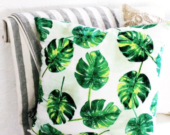 Monstera Leaf Pillow