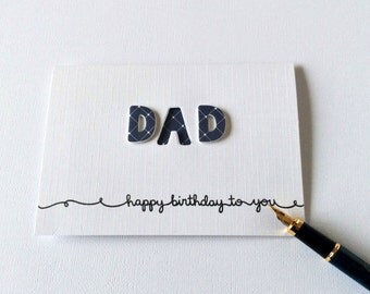 Dad Birthday, Card for Dad, Blank Dad Birthday, Dad Greetings Card, Cute Card For Dad, Modern Dad Birthday, 3D Dad Birthday, 3D Dad Card, DD