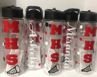 Custom Cheer Water Bottle