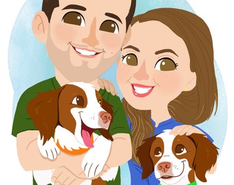 Couple caricature | Etsy