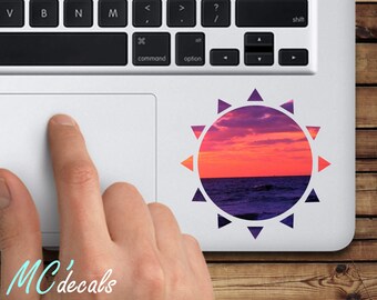 Macbook sticker sun mac decal macbook pro color vinyl sticker macbook air c008