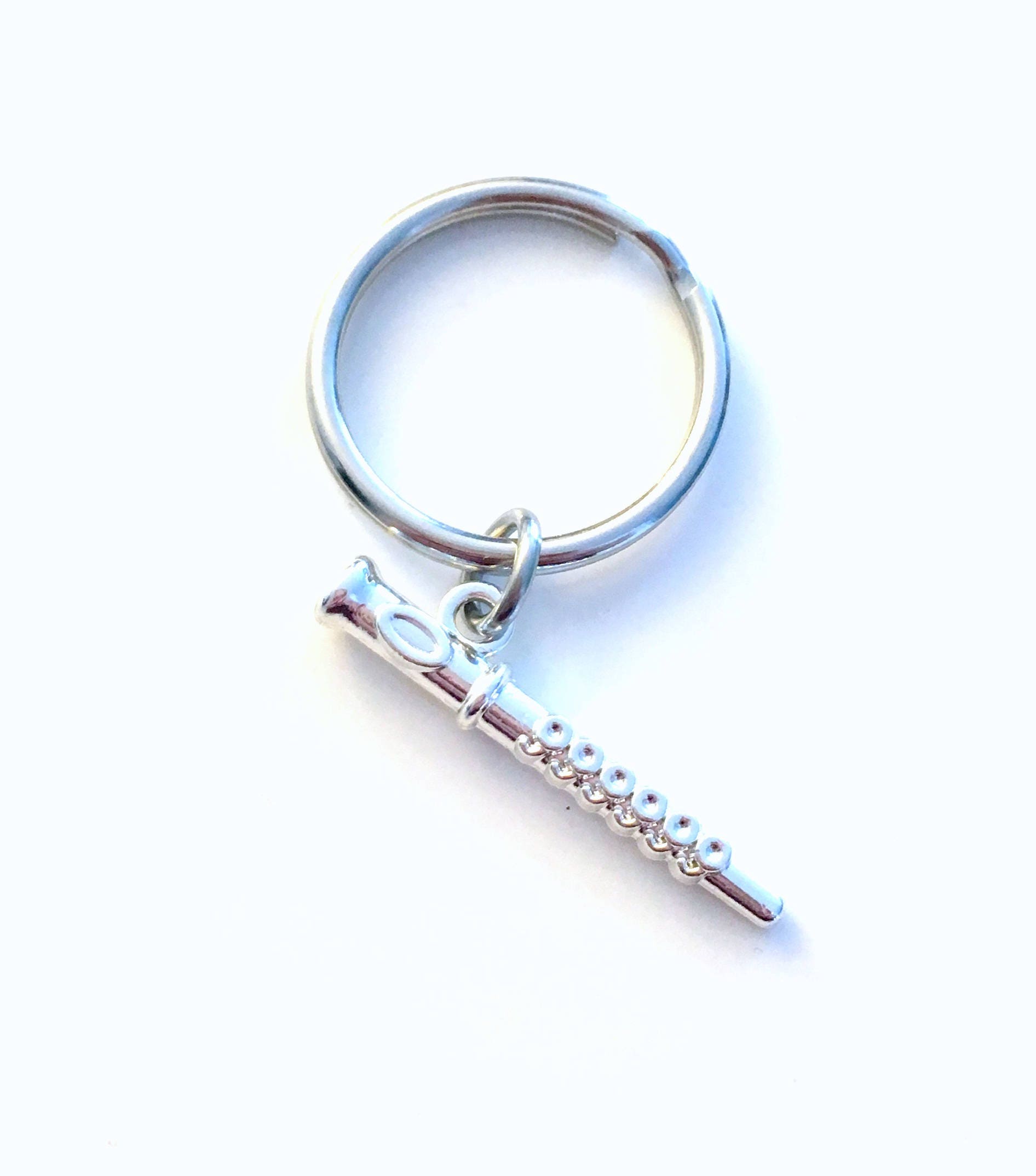Flute Keychain Wind Band Instrument Gifts for Flute Player