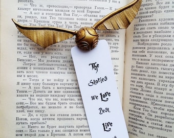 Harry Potter golden snitch unique Bookmark for magic, Little open Golden Snitch ornament Bookmarks gift idea for Harry Potter lovers, Snitch