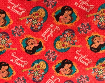 Disney Channel Princess Elena of Avalor fabric, Disney Channel fabric, preschool fabric, Disney Junior cartoon fabric, princess, On sale!