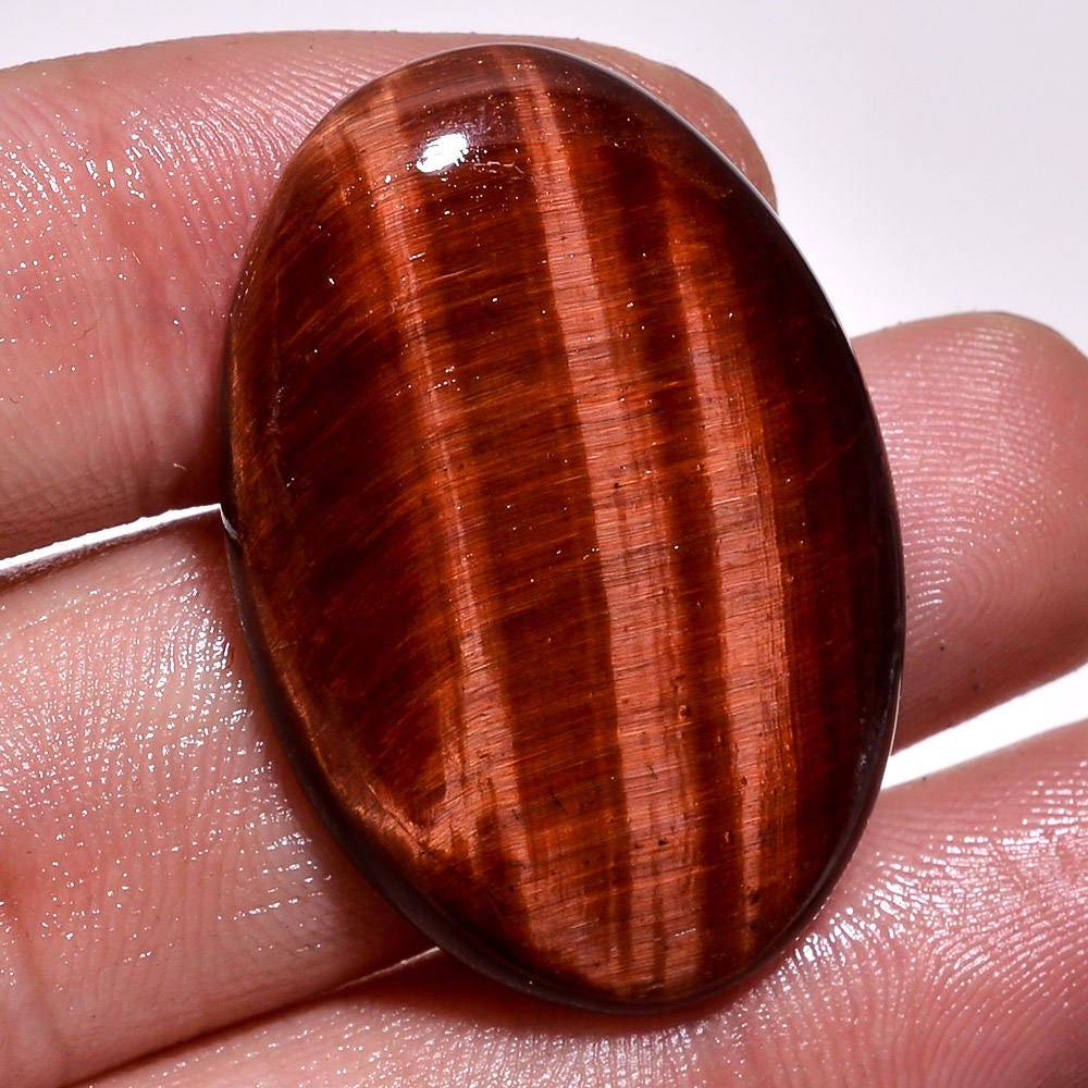 Natural Tiger Eye gemstone Oval Cabochon size mm approx Untreated Stone Cabochon AA Quality