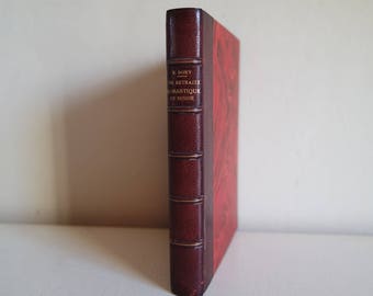 In french, leather bound book: Robert Bory 1923 "Une retraite romantique en Suisse"