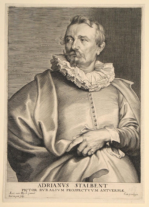 Van Dyck Excellent Original 17th Century Engraving Of