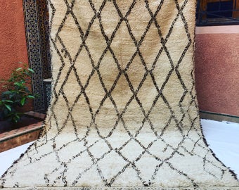 Moroccan rug|Beni Ouarain rug (9.2ftx5.11ft) (280cmx180cm).