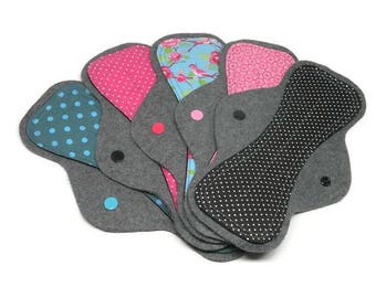 Set of 5 Surprise Print Reusable Cloth Pads | Cloth Menstrual Pads | Cloth Pantyliner | Mama Cloth Pads | Cloth Sanitary Pads | Sale