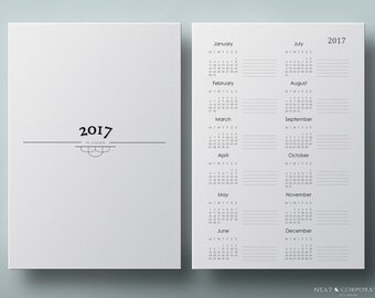 2017 DATED PLANNER • printable planner pages in several sizes: A4, A5, Letter and Half Letter