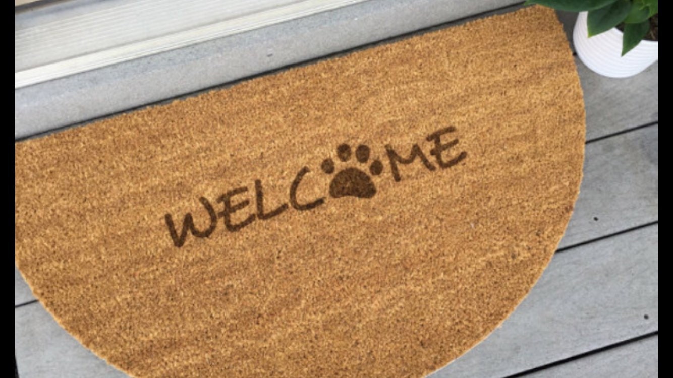 Paw print welcome mat doormat door mat door mats custom