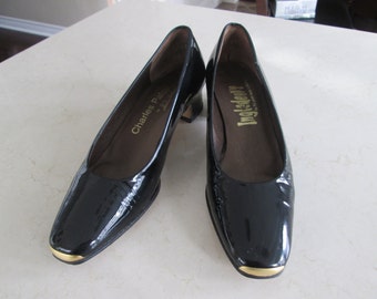 Vintage Black Patent Pumps