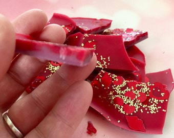 TRUE LOVE wax melt brittle chunks lots of glitter by WEIGHT fresh fragrance bright and energetic