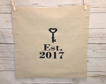 Personalized Pillow, Bridal Shower Gift, Housewarming gift, Decorative Pillow, Wedding Gift, Wedding Pillow, Newlywed Couple, Couples Pillow