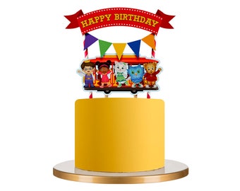 Daniel Tiger cupcake toppers, Daniel Tiger cake topper, Daniel Tiger party, O the Owl toppers, Prince Wednesday, Katerina Kittycat, Daniel