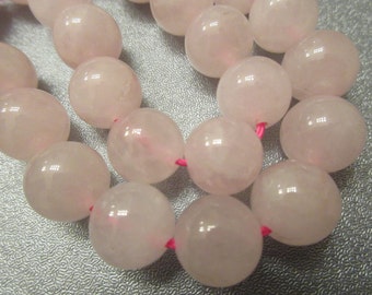 Rose Quartz Round 10mm Beads 38pcs