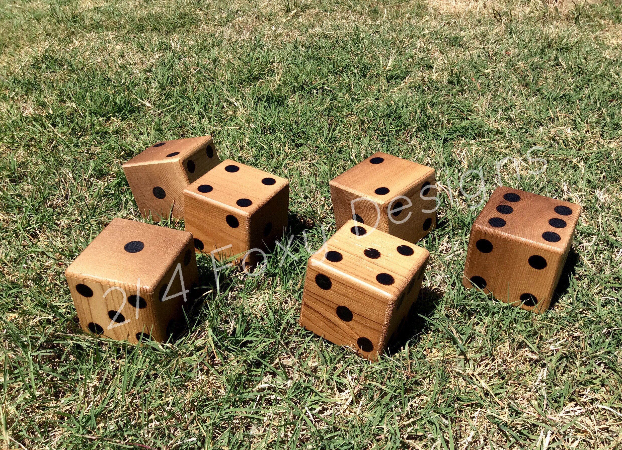 Wooden Yard Dice / Large Lawn Dice