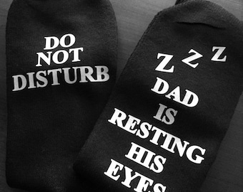 Personalized Socks, Napping Daddy, Funny Socks, Socks for Dad, Christmas gift, stocking stuffer, Dad Gift, Sleepy Daddy, Dad socks