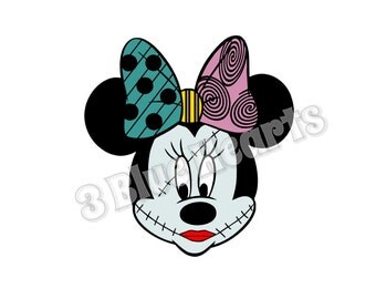 Sally Minnie SVg dxf pdf Studio jpg, Nightmare Before Christmas