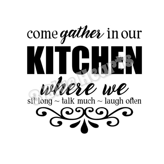 Download Come Gather in Our Kitchen SVG dxf Studio Cutting Board SVG
